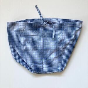 Pottery Barn Kids Gingham Basket Liner Blue White